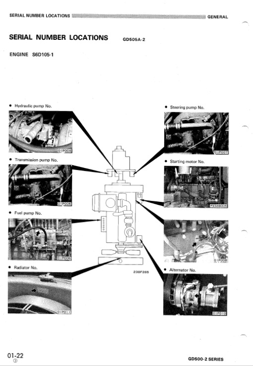 Komatsu GD500R-2, GD505R-2, GD505A-2 Motor Grader Manual - Image 2