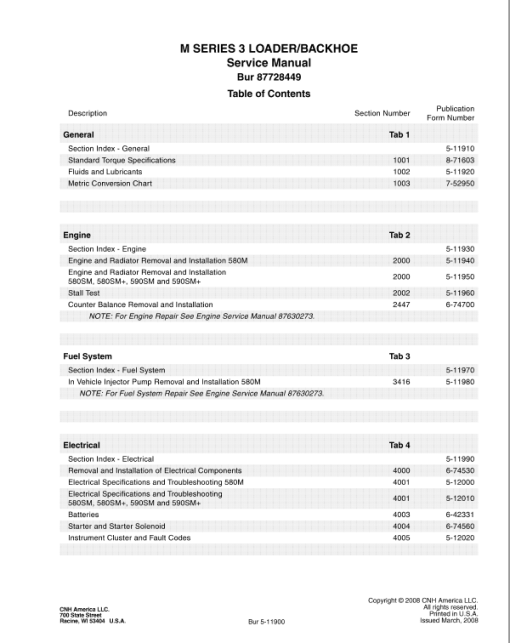 Case 580, 590, Super M and Super M Plus Series 3 Backhoe Manual - Image 2