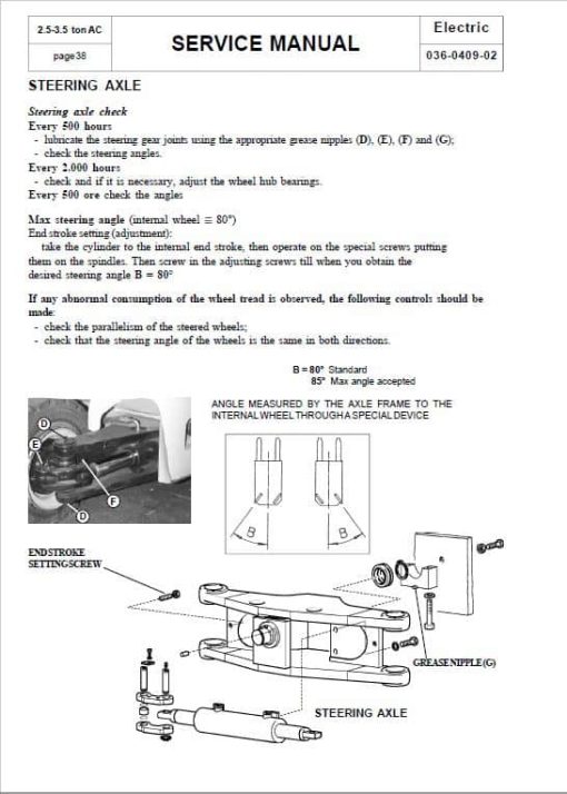 BT CBE 2.5, CBE 3.0, CBE 3.0L, CBE 3.5 E Range Forklift Service Manual - Image 2