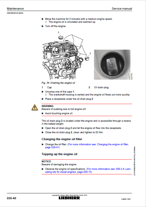 Liebherr L508 Type 1261 Wheel Loader Service Manual - Image 2