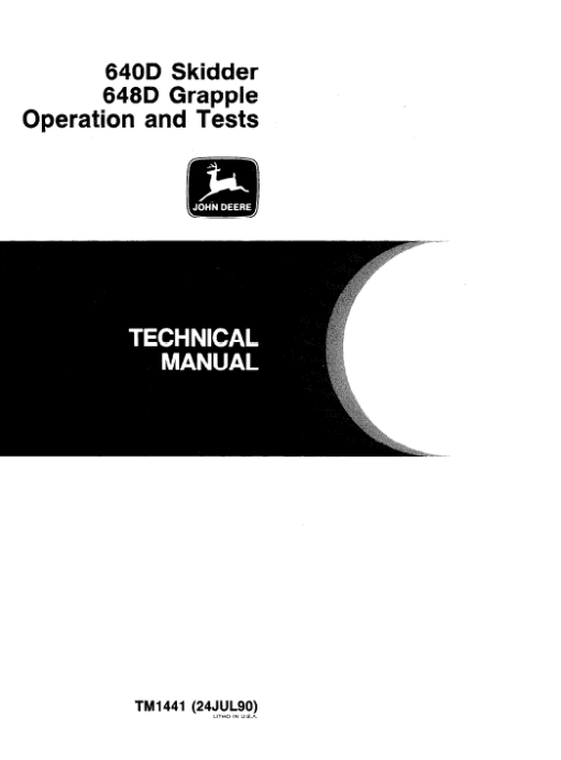 John Deere 640D, 648D Skidder Repair Technical Manual - Image 2