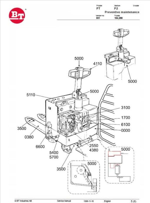 BT LT 2200-6, LT 2200-8 Pallet Truck Service Manual - Image 2