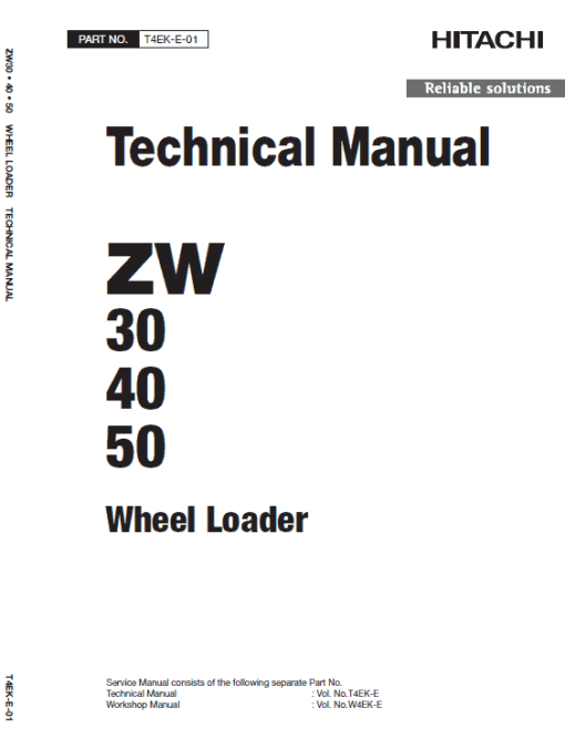 Hitachi ZW30, ZW40, ZW50 Wheel Loader Service Repair Manual - Image 2