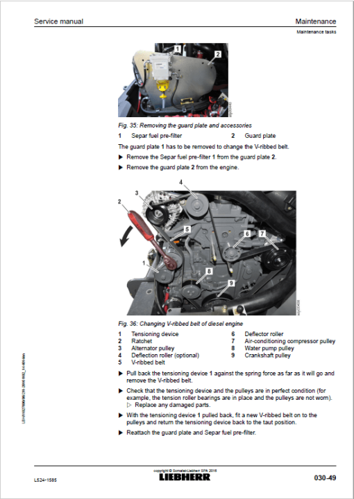 Liebherr L524 Type 1585 Wheel Loader Service Manual - Image 2