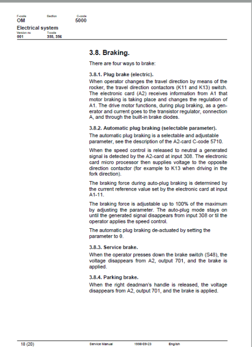 BT OM, OMW, OMC, OMCW Pallet Truck Service Manual - Image 2