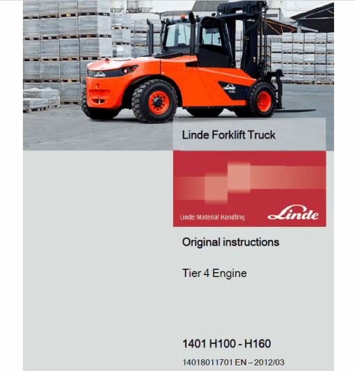 Linde Series 1401 IC-Truck Series: H100, H120, H140, H150, H160 Repair Service Manual - Image 3