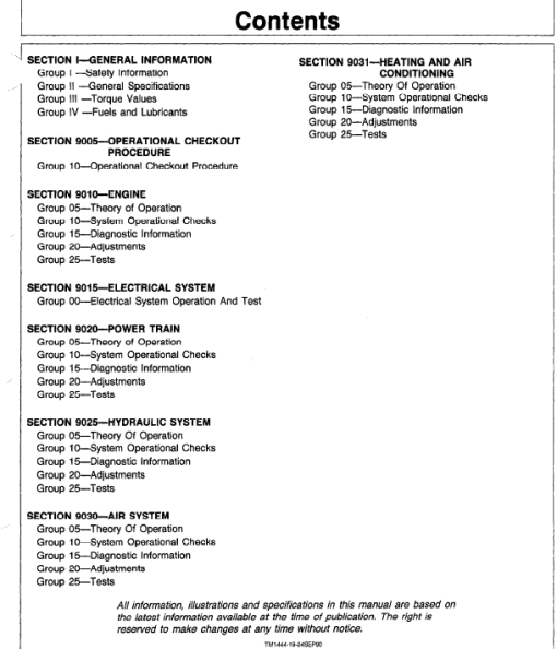 John Deere 595D Excavator Technical Manual (TM1444 and TM1445) - Image 3