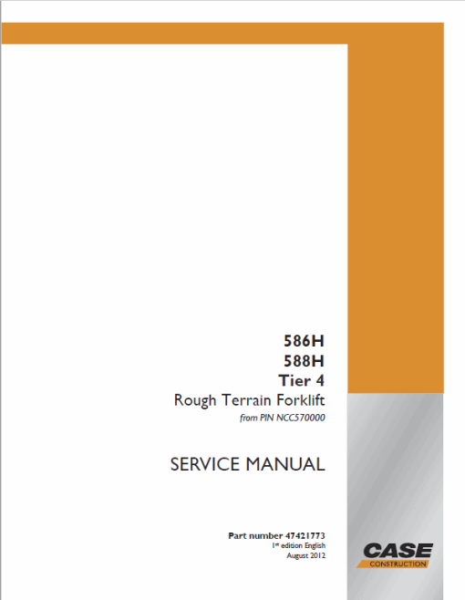 Case 586H, 588H Forklift Service Manual - Image 2