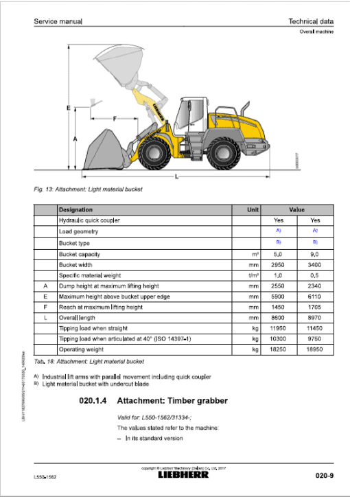 Liebherr L550 Type 1562 Wheel Loader Service Manual - Image 2