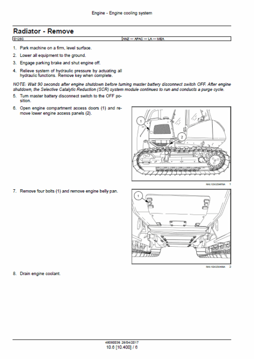 New Holland D125C Tier 2 Crawler Dozer Service Manual - Image 2