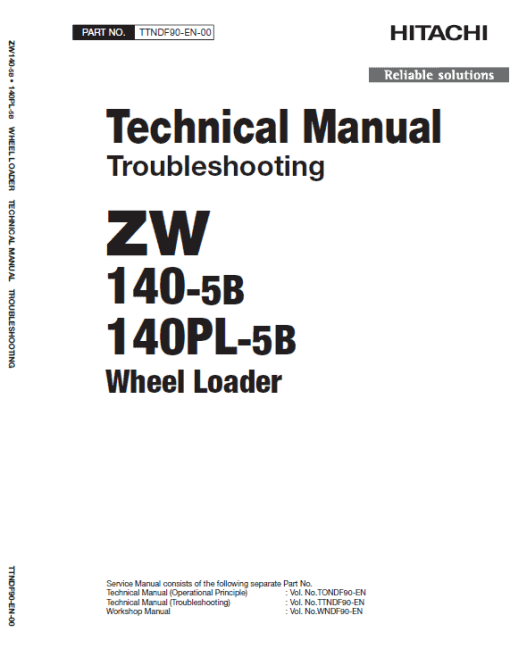 Hitachi ZW140-5B, ZW140PL-5B Wheel Loader Service Repair Manual - Image 2