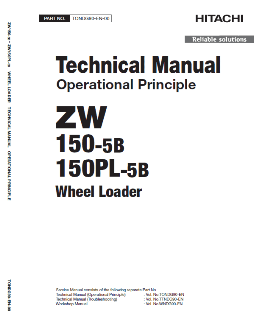 Hitachi ZW150-5B Wheel Loader Service Repair Manual - Image 2