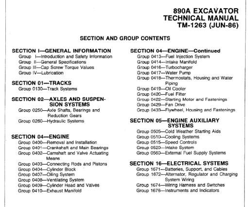 John Deere 890A Excavator Repair Technical Manual (TM1263) - Image 3