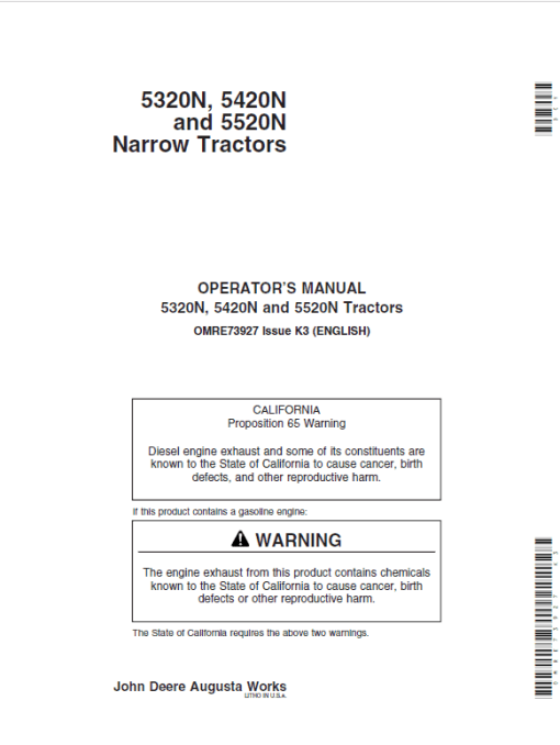 John Deere 5320N, 5420N, 5520N Tractor Repair Technical Manual - Image 2