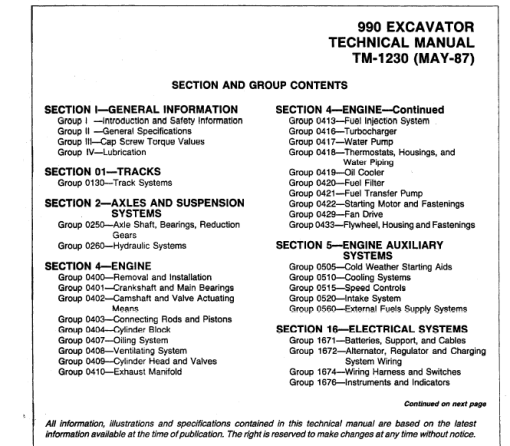 John Deere 990 Excavator Repair Technical Manual (TM1230) - Image 3