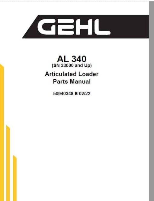 Gehl AL 340 Articulated Loader Repair Service Manual - Image 5