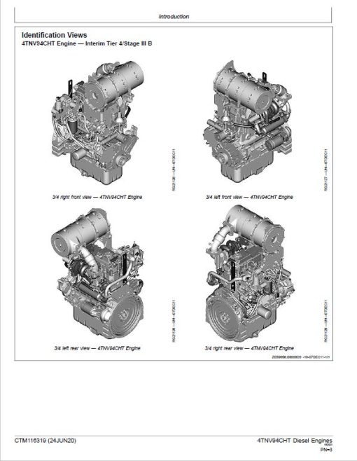 John Deere 4TNV94CHT Diesel Engine Component Technical Manual (CTM116319) - Image 2