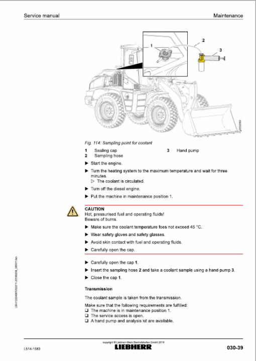 Liebherr L514 Type 1583 Wheel Loader Service Manual - Image 2