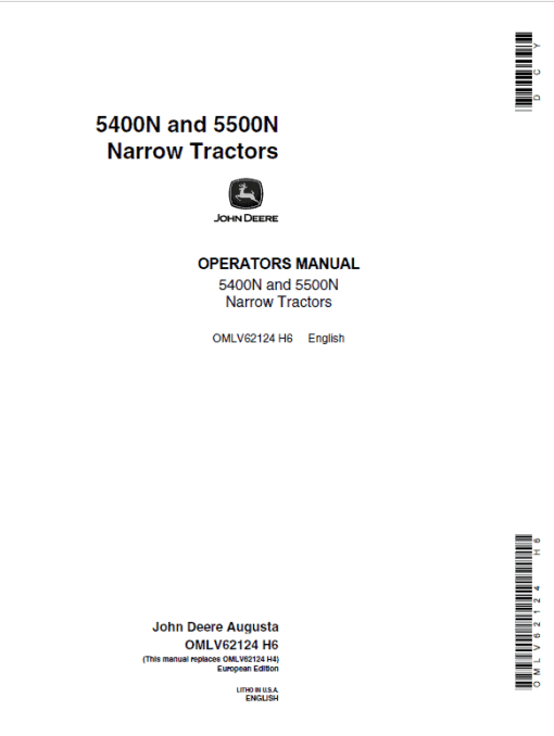 John Deere 5400N, 5500N Tractors Repair Technical Manual - Image 2