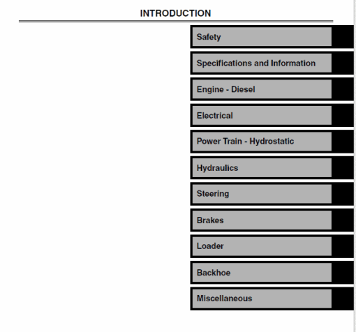 John Deere 110 Tractor Loader Backhoe Technical Manual (TM1987) - Image 3