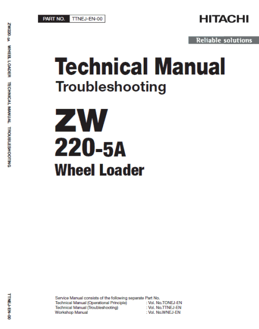 Hitachi ZW220-5A, ZW220-5B Wheel Loader Service Repair Manual - Image 4