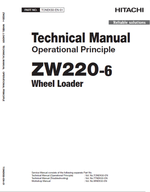 Hitachi ZW220-6 Wheel Loader Service Repair Manual - Image 5