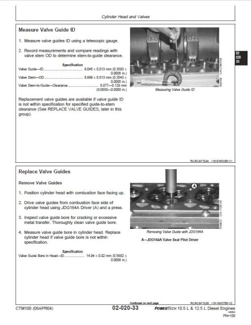 John Deere PowerTech 10.5L, 12.5L Base Engine Service Repair Manual (CTM100) - Image 2