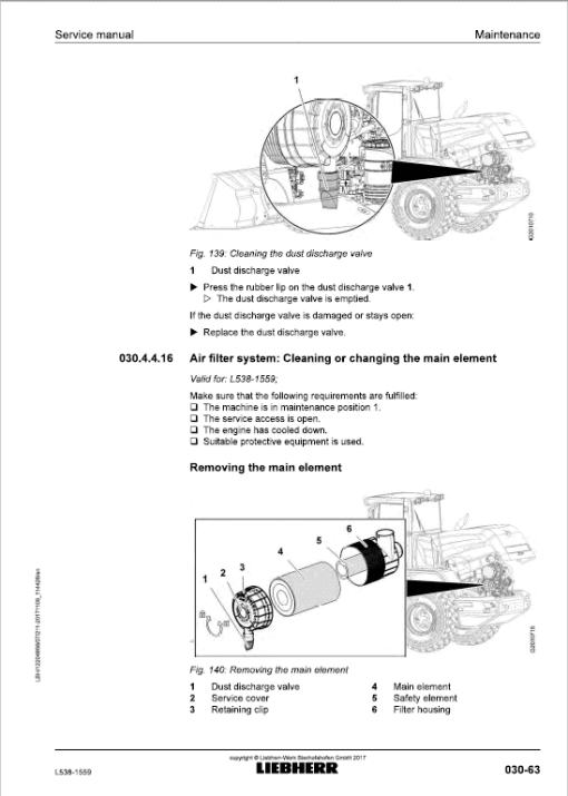 Liebherr L538 Type 1559 Wheel Loader Service Manual - Image 2