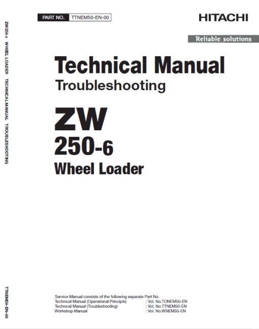 Hitachi ZW250-6 Wheel Loader Service Repair Manual - Image 2