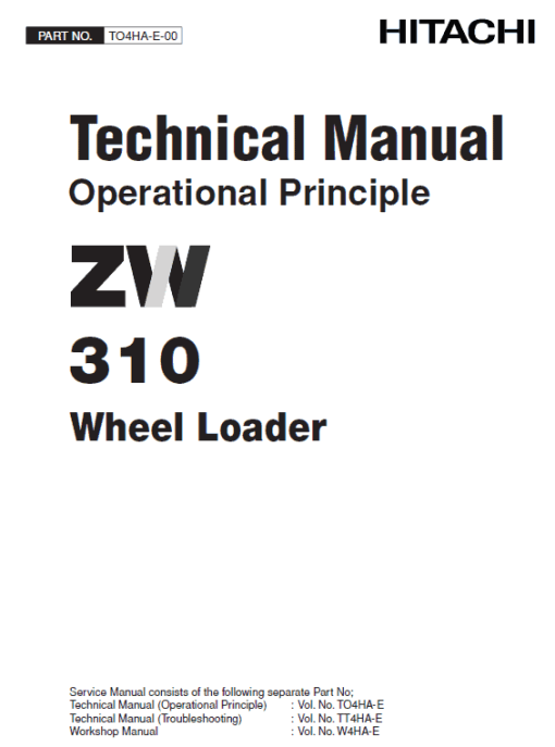 Hitachi ZW310 Wheel Loader Service Repair Manual - Image 3