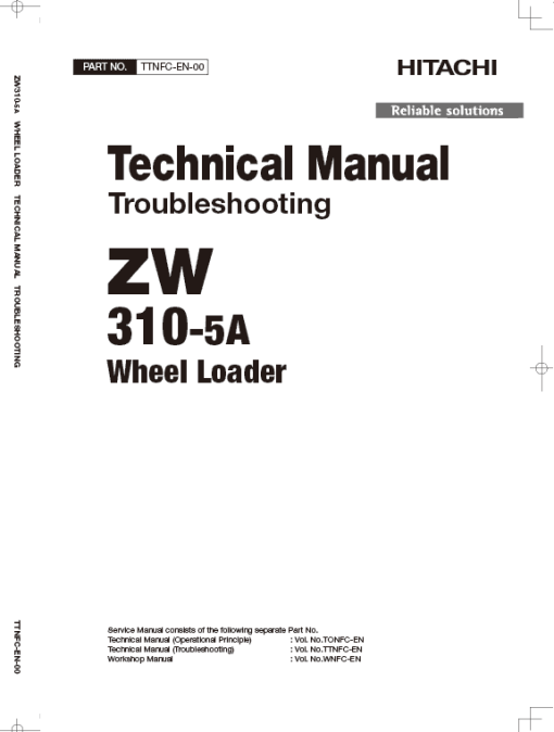 Hitachi ZW310-5A, ZW310-5B Wheel Loader Service Repair Manual - Image 2