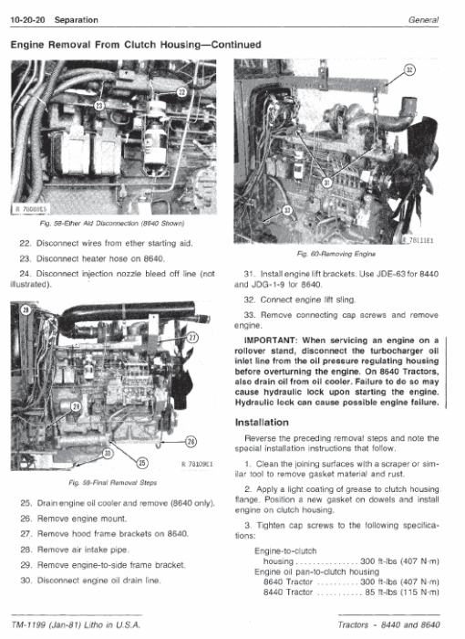 John Deere 8440, 8460 Tractor Repair Technical Manual (TM1199) - Image 2