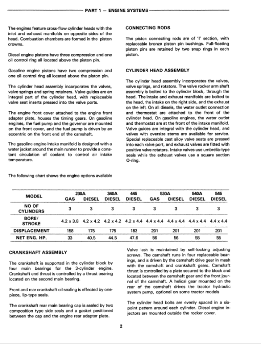 Ford 230A, 340A, 445, 530A, 540A, 545 Tractor Service Manual - Image 2