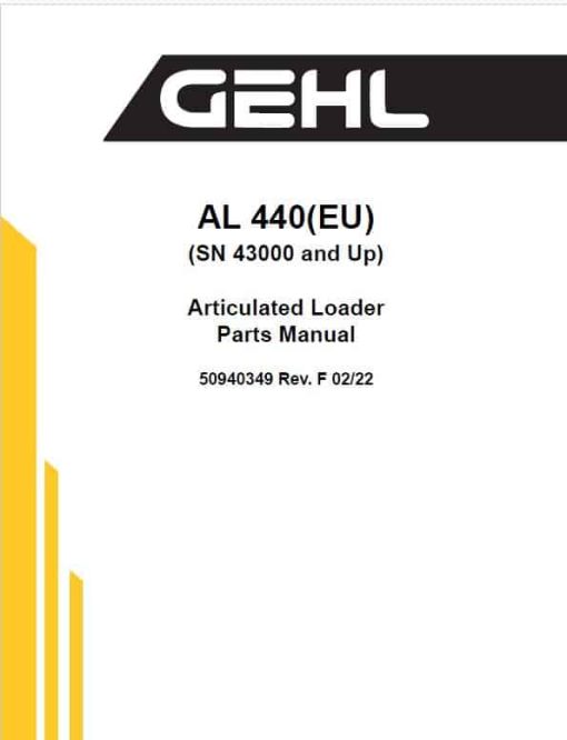 Gehl AL 440 Articulated Loader Repair Service Manual - Image 2