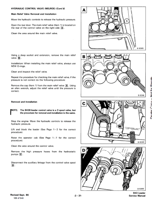 Bobcat 843 and 843B Skid-Steer Loader Service Manual - Image 3