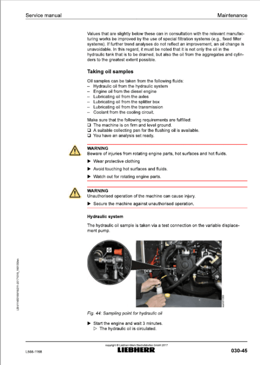 Liebherr L566 Type 1168 Wheel Loader Service Manual - Image 2