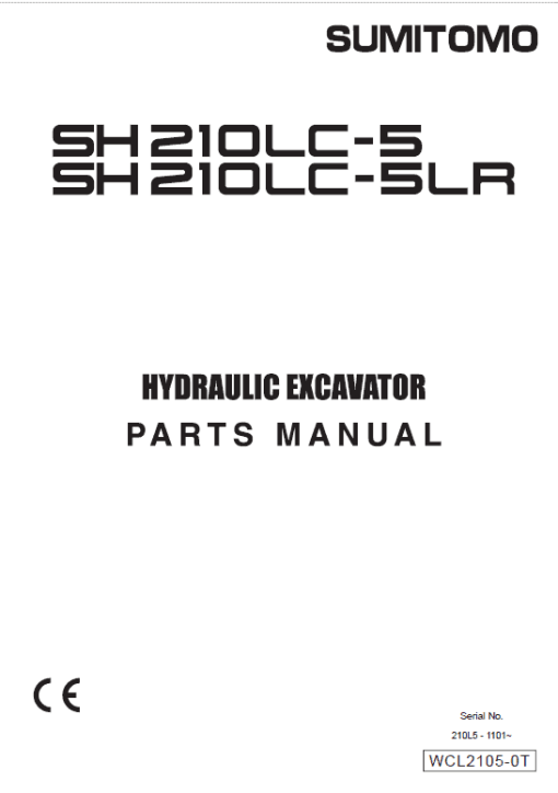 Sumitomo SH210LC-5 LR Hydraulic Excavator Repair Service Manual - Image 5