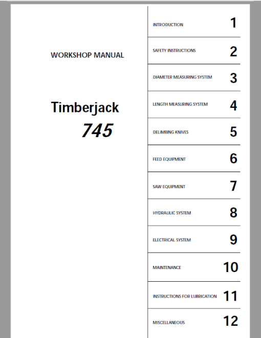 John Deere 745 Timberjack Harvester Head Repair Technical Manual (S.N after 00FY0346 –) - Image 2