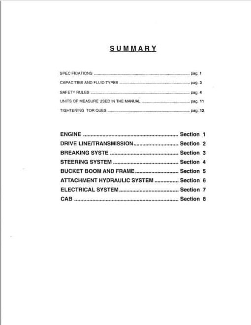 Fiatallis FW90 Wheel Loader Repair Service Manual - Image 2