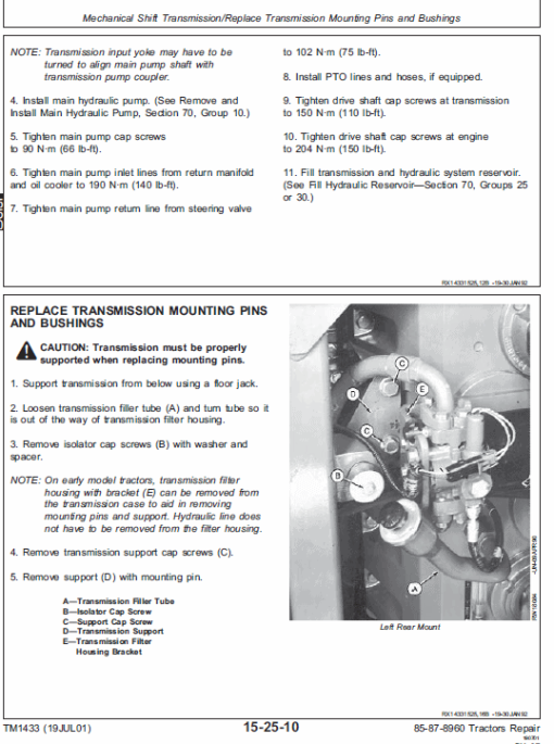 John Deere 8560, 8760, 8960 Tractor Technical Manual (TM1433) - Image 2