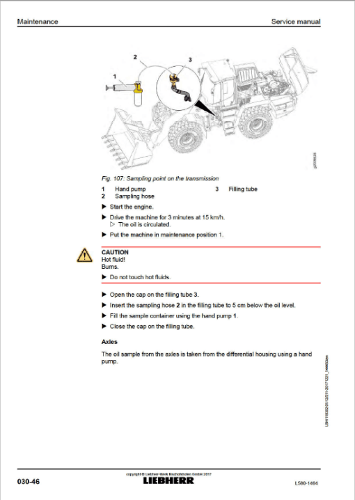 Liebherr L580 Type 1464 Wheel Loader Service Manual - Image 5