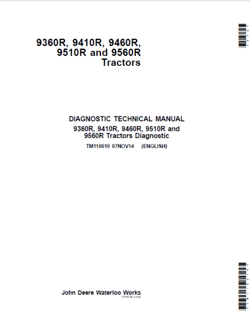 John Deere 9360R, 9410R, 9460R, 9510R, 9560R Tractors Repair Manual - Image 2