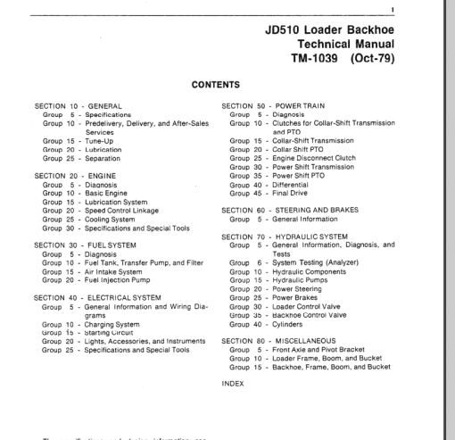 John Deere 510 Backhoe Loader Repair Technical Manual (TM1039) - Image 3