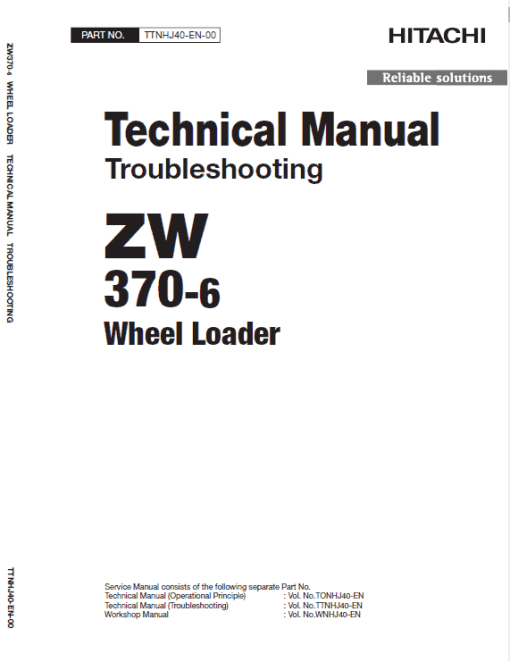 Hitachi ZW370-6 Wheel Loader Service Repair Manual - Image 6