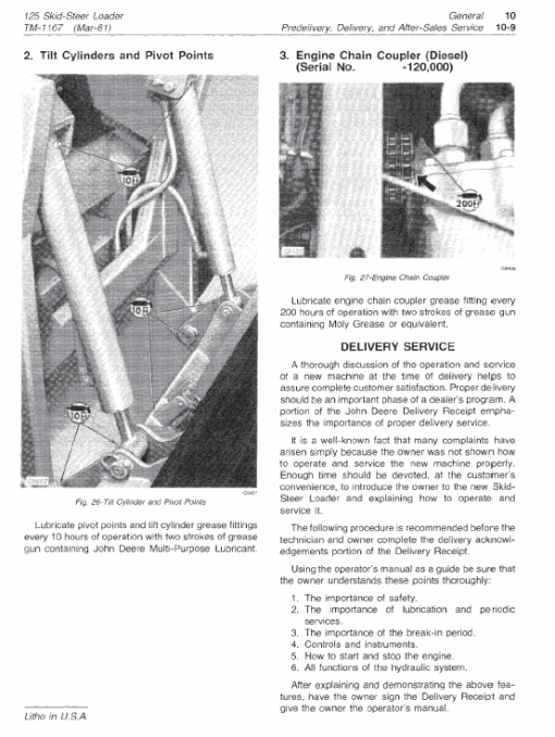 John Deere 125 Skid-Steer Loader Repair Technical Manual - Image 2