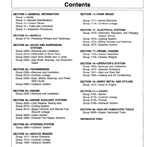 John Deere 84 Loader Repair Technical Manual (TM1397 and TM1398) - Image 3