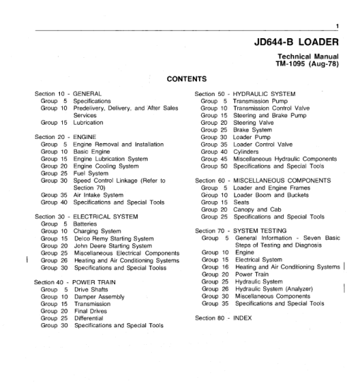 John Deere 644B Loader Repair Technical Manual (TM1095 and TM3202) - Image 3