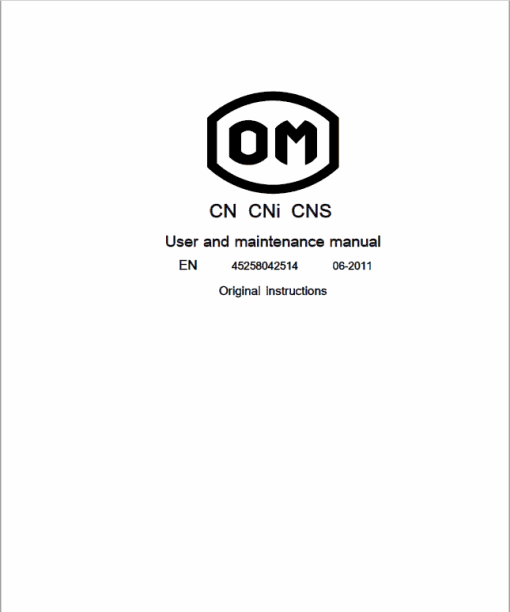 OM Pimespo TN Type 4526, CN Type 4525, CNS Type 4527 and CNI Type 4528 Workshop Manual - Image 3