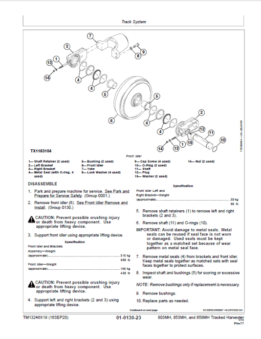 John Deere 803MH, 853MH, 859MH Harvester Closed-Loop Repair Manual (S.N C270423 - & D270423 -) - Image 3