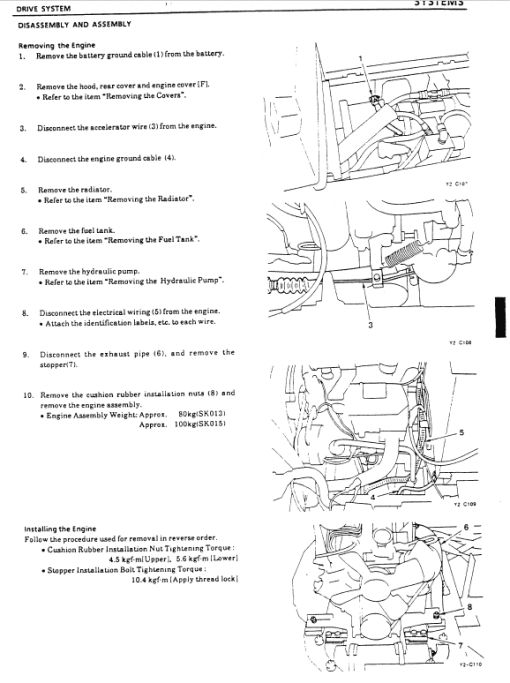 Kobelco SK013 and SK015 Excavator Service Manual - Image 2